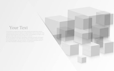 3d küp basit yapı kapağı tasarımı 