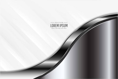  Gri ve gümüşün metalik arka plan lüksü kağıt desenli beyaz boşluk.