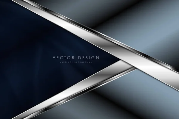 Abstrakter Hintergrund Luxus Der Blauen Metallischen Dunklen Raum Modernes Design — Stockvektor