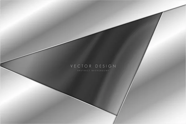Fond Abstrait Luxe Espace Sombre Métallique Gris Argent Design Moderne — Image vectorielle