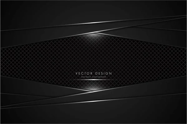 Technologie Fond Métal Noir Avec Illustration Vectorielle Espace Sombre — Image vectorielle