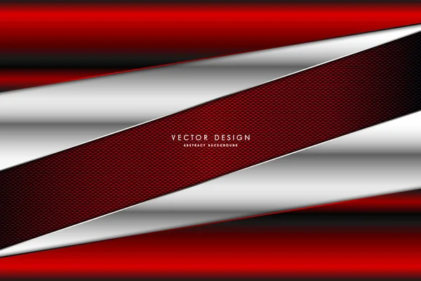 Metálico Rojo Con Tecnología Del Espacio Oscuro Ilustración Vector Fondo — Vector de stock