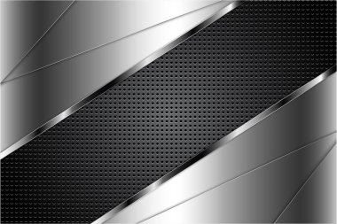   Metalik arka plan. Gary ve gümüş karbon fiber desenli. Metal teknoloji konsepti..