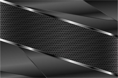  Metalik arka plan. Gary ve gümüş karbon fiber desenli. Metal teknoloji konsepti..