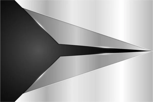 Metallic Background Gray Silver Dark Space Metal Technology Concept — Stock Vector