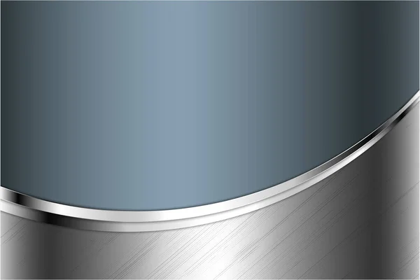 金属的な背景 シルバー光沢のある青とグレーの高級 エレガントな金属モダンデザイン — ストックベクタ