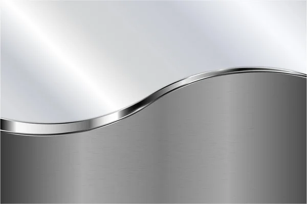 金属的な背景 グレーとシルバーの高級感 エレガントな金属モダンデザイン — ストックベクタ