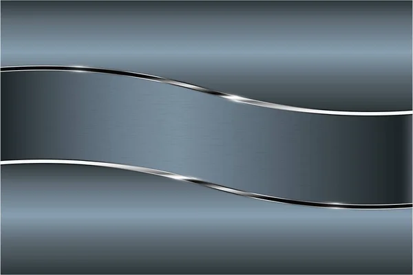 金属的な背景 シルバー光沢のある青の高級 エレガントな金属モダンデザイン — ストックベクタ