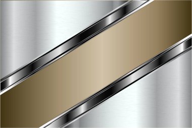 Metalik arka plan. Gri ve kahverengi lükslü, gümüş renkli. Zarif metal modern tasarım.