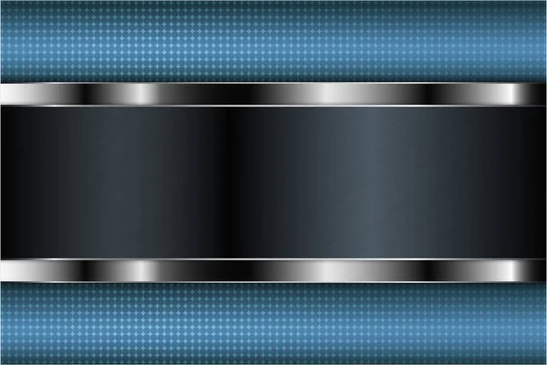 Arrière Plan Métallisé Elégant Bleu Argent Brillant Avec Espace Sombre — Image vectorielle
