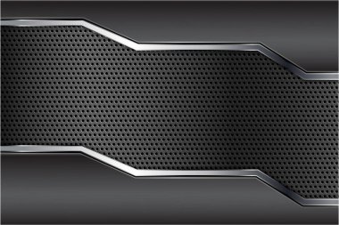  Metalik arka plan. Gri ve gümüş. Delikli desenli..