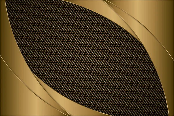 金属背景 碳纤维结构的金光闪闪 金金属现代设计 — 图库矢量图片