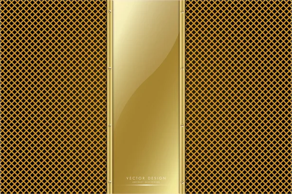 Metallic Background Luxury Gold Golden Line Elegant Metal Modern Design — 스톡 벡터