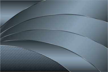 Metalik arka plan. Karbon fiber desenli mavi ve gümüş. Metal teknoloji kavramı.
