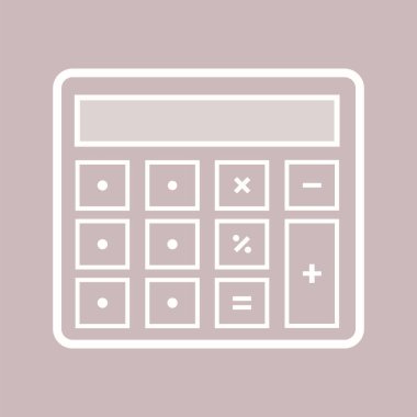  Hesap makinesi ikon vektörü. Tasarruf, ekonomi. Uygulama geliştirme ve web sitesi tasarımı için basit semboller.