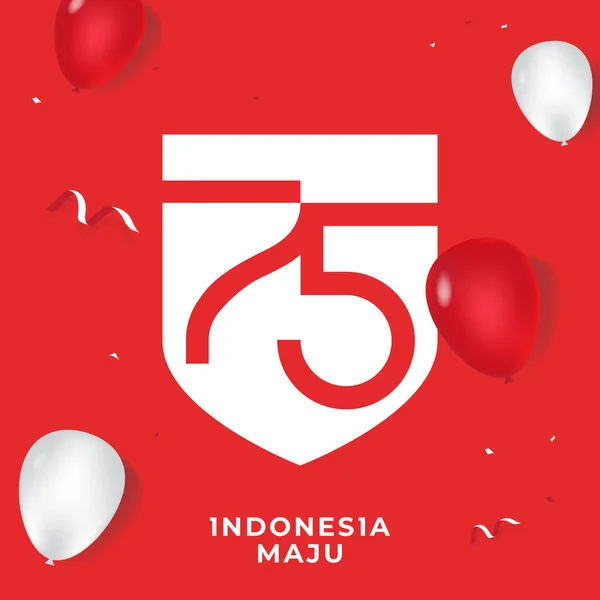 Indonesia Maju Adalah Slogan Hari Kemerdekaan Indonesia - Stok Vektor