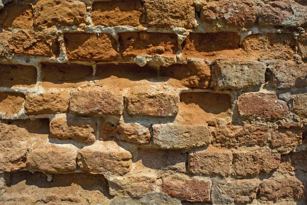 Home Cracked Old Dilapidated Brick Wall — Stock Photo, Image