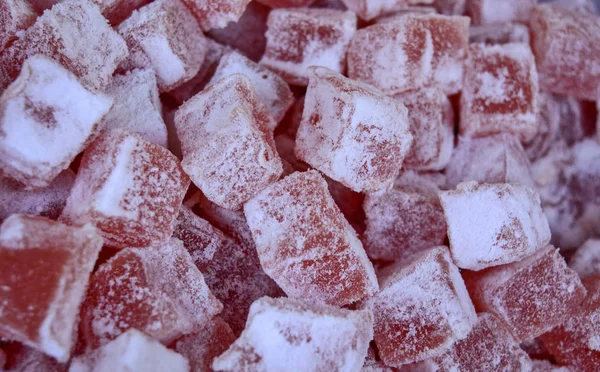 Beautiful Sweet Soft Specialty Turkish Delight Waiting Market Buy Some — Stock Photo, Image