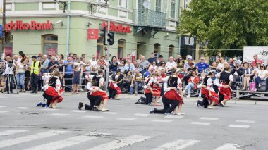 Vrsac, Sırbistan, Banat, 17 Eylül 2017. Vrsac şehir sokak geleneksel folklor olayı. 