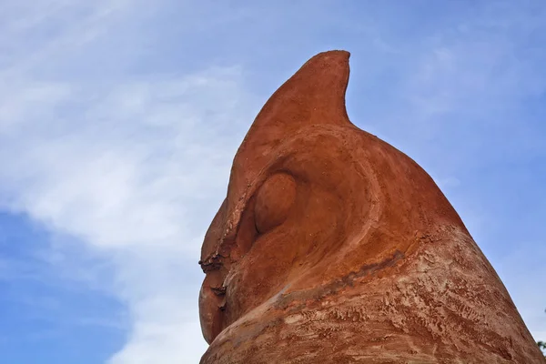 Bird owl head sculpture