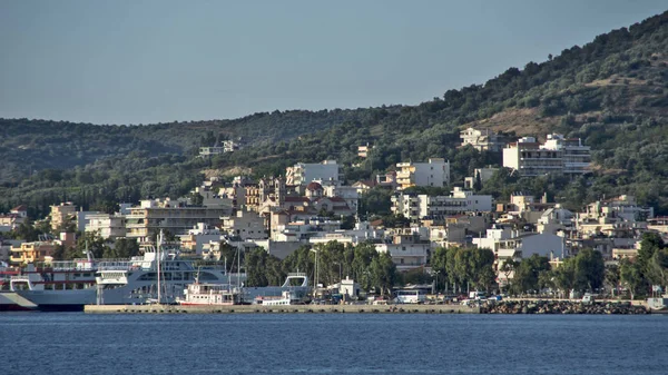 Loutra Edipsou Evia sziget panorámája — Stock Fotó