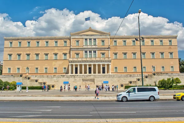 Athen Griechenland Juni 2016 Das Gebäude Des Griechischen Parlaments Zentrum — Stockfoto