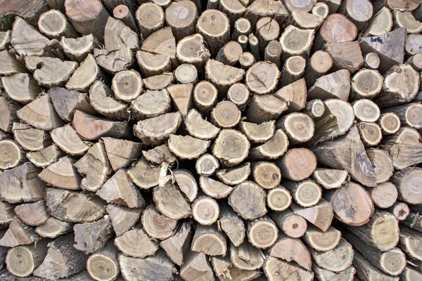 Firewood Stored Household Use Winter Arrives — Stock Photo, Image