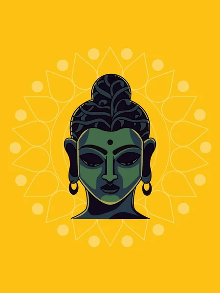 Gautama Buddha Creative Illustration Vector File — Stock Vector