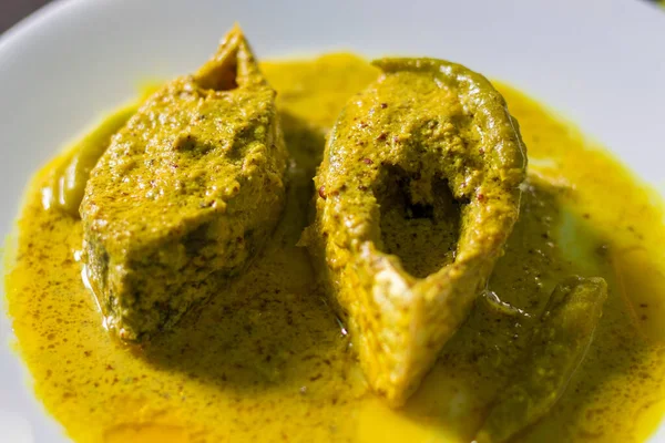 Beroemde Bengaalse Schotel Hilsa Ilish Vis Met Papaver Mosterd Zaad — Stockfoto