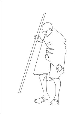 Mahatma Gandhi 'nin çizgi çizimi