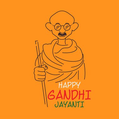 Mahatma Gandhi 'nin çizgi çizimi