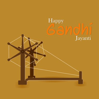 Mutlu Gandi Jayanti illüstrasyonları