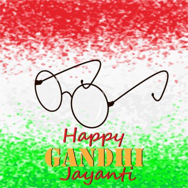 Mahatma Gandhi Göz Gözlüğü illüstrasyonuName.