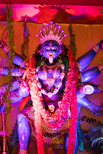 Image Déesse Hindoue Maa Kali Sculpture Argile — Photo