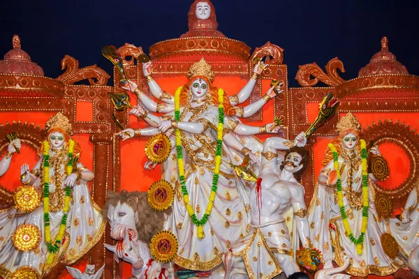 Dyrka Hinduiska Gudinnan Durga — Stockfoto