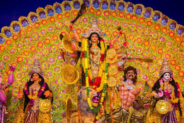 Dyrka Hinduiska Gudinnan Durga — Stockfoto