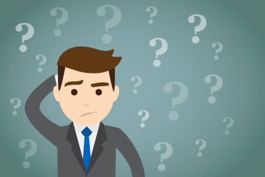 Bir işadamı bir sorgulama işareti