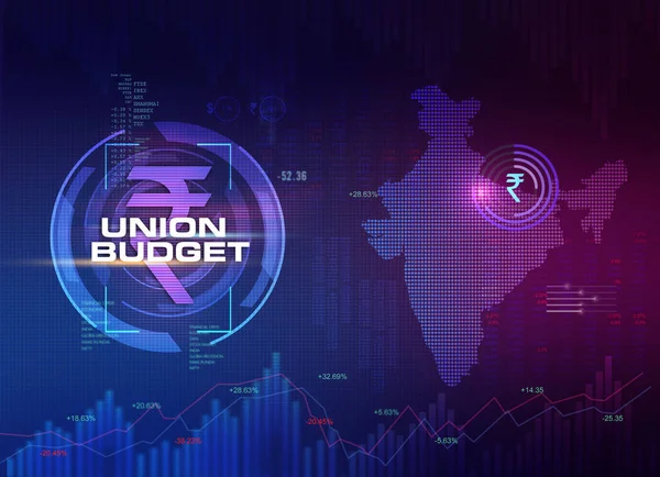 Indie Budżet Unii Indie Tło Ekonomiczne Indie Tło Finansowe Abstrakcyjne — Zdjęcie stockowe
