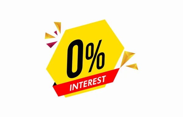 % 0 faiz,% 0 vektör illüstrasyonu