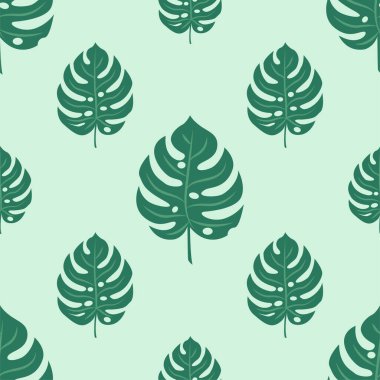 Kusursuz vektör yaprağı bitki deseni arkaplan yeşil duvar kağıdı 