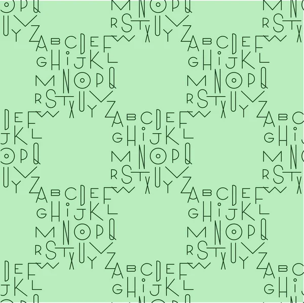 Vektor Alphabet Buchstaben Muster Hintergrund Illustration — Stockvektor