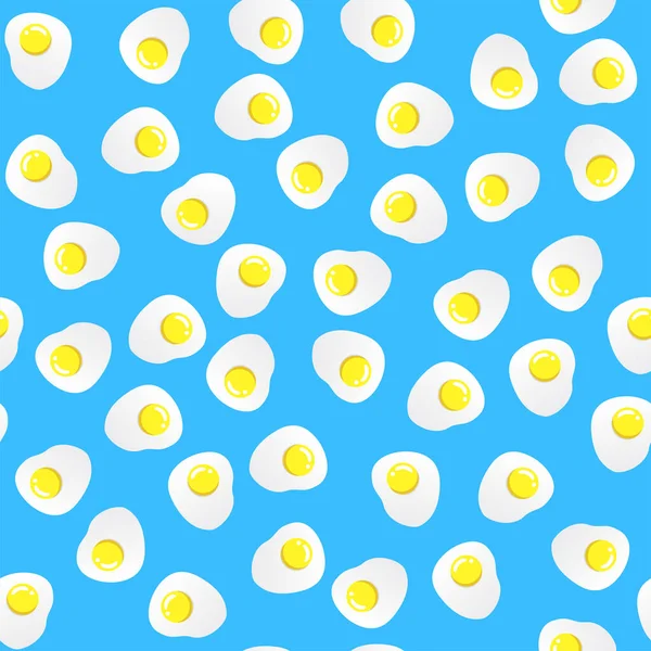 Huevos Revueltos Sin Costuras Tortilla Patrón Fondo Pantalla Vector Para — Vector de stock