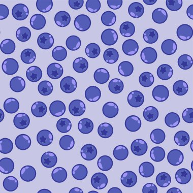 Mutfak menüsü kafe veya restoran için kusursuz vektör şirin yaban mersini arka plan duvar kağıdı deseni