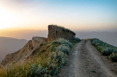 Dağ yolu vahşi doğada