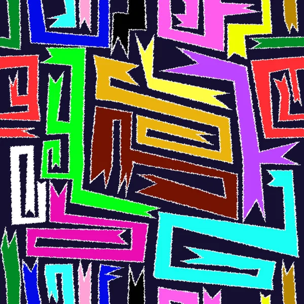 Panglici graffiti abstracte model geometric fără sudură — Vector de stoc