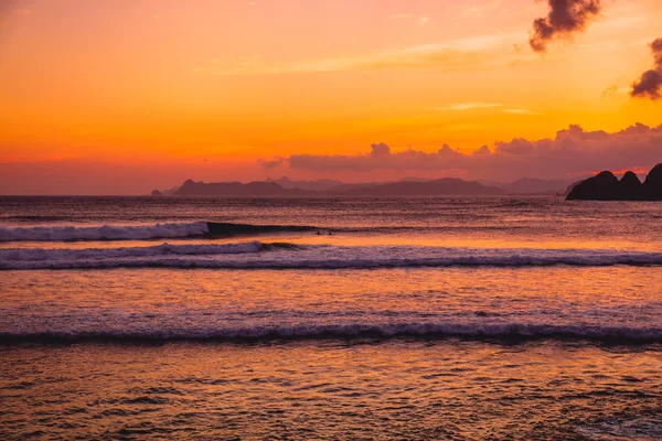 Photo Beautiful Seaside Clean Sea Water Sunset Time — Stock Photo, Image