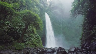 Nung Nung şelale Bali, Endonezya güçlü akışı ile. Tropikal orman ve şelale