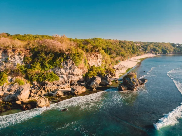 Aerial View Island Blue Ocean Bali Indonesia — Stock Photo, Image