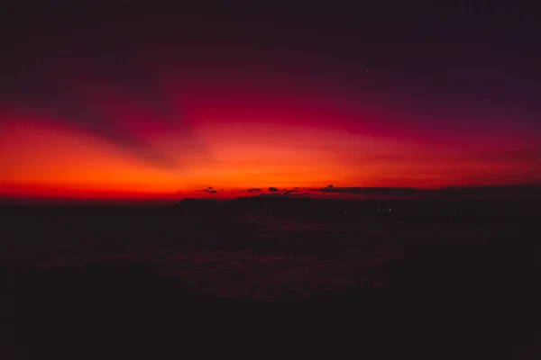 Hermoso Paisaje Con Cielo Colorido Tiempo Puesta Del Sol —  Fotos de Stock