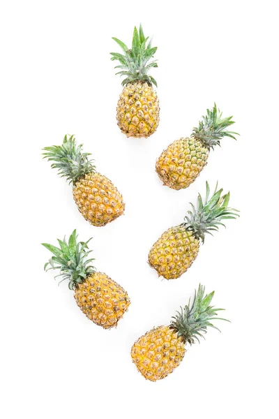 Pineapples Isolated White Background Food Concept — Stock Photo, Image